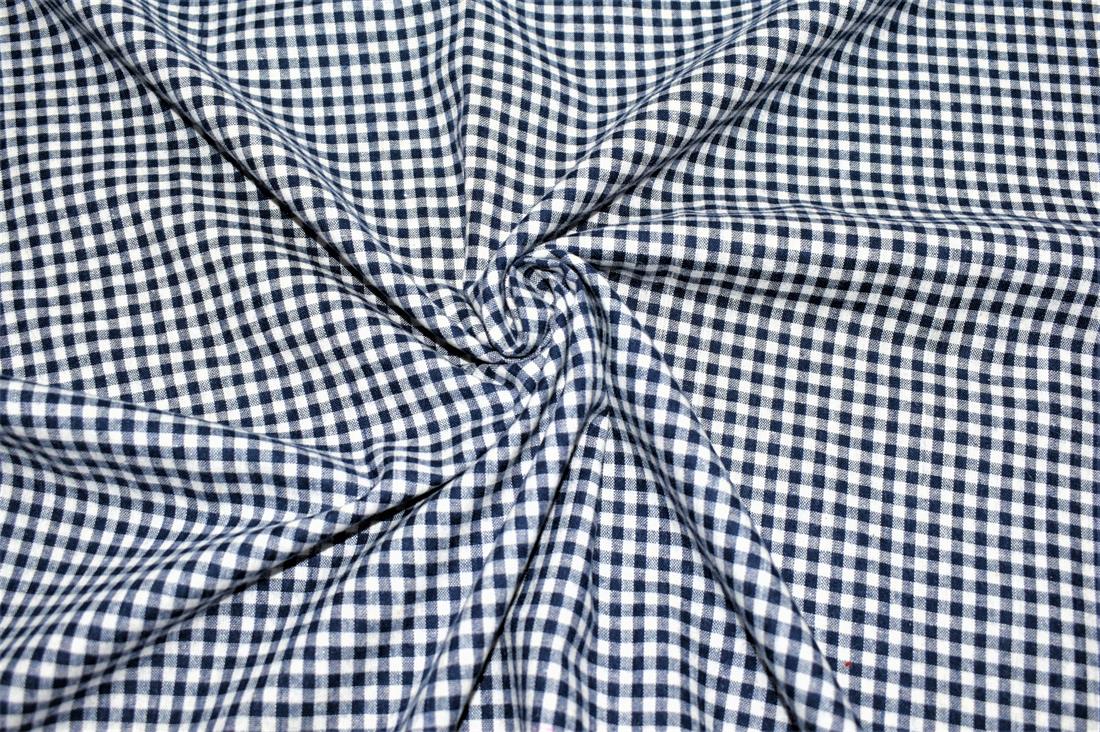Navy Blue Printed Tartan Brushed/Yarn