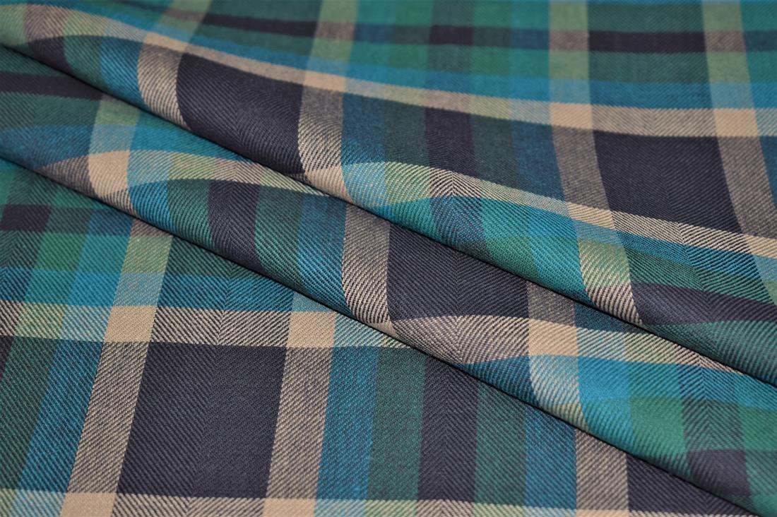 Jade & Black Yarn Dyed Fabric