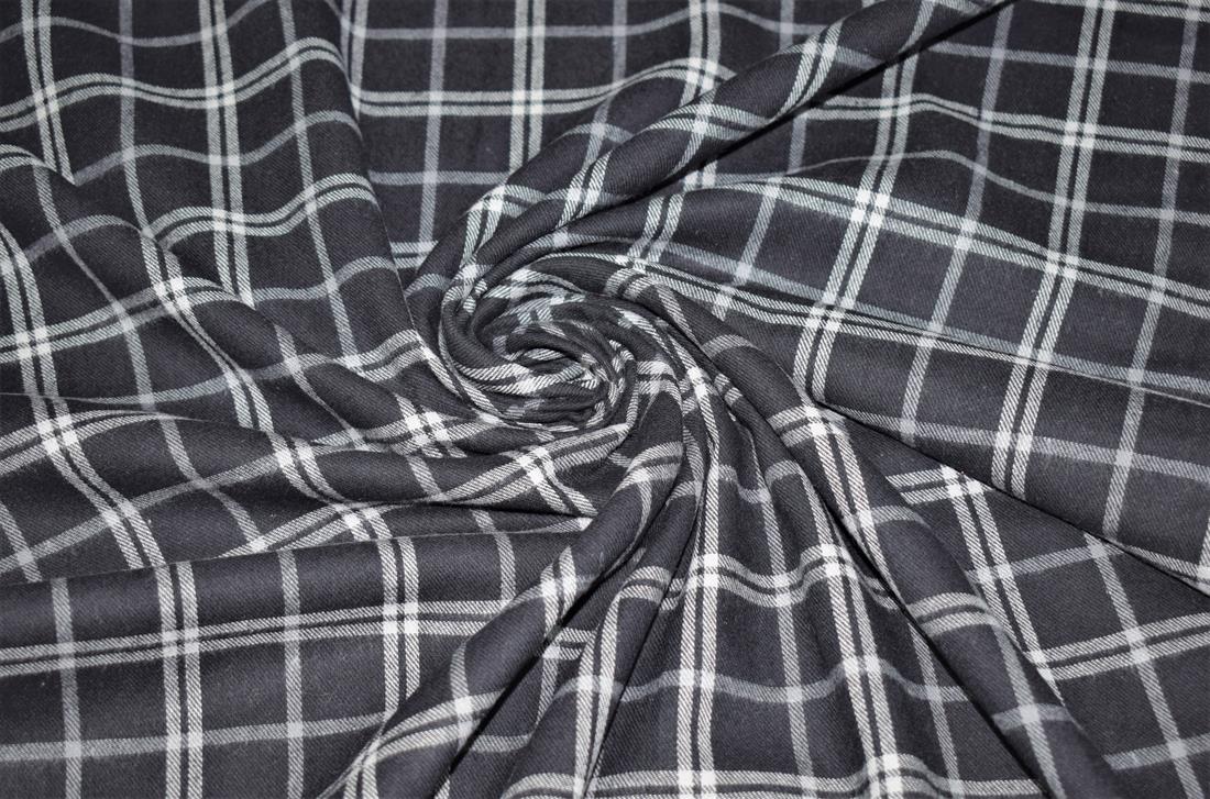 Black & White Yard Dyed Tartan Check Print Yarn
