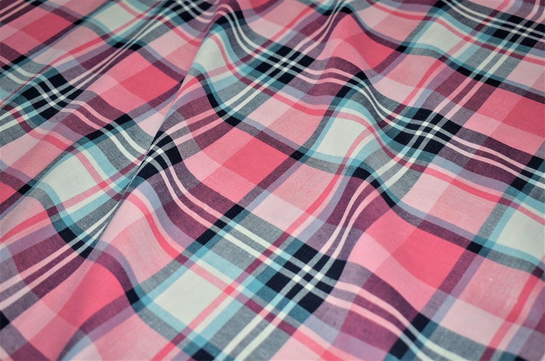 Pink Yarn Dyed Fabric
