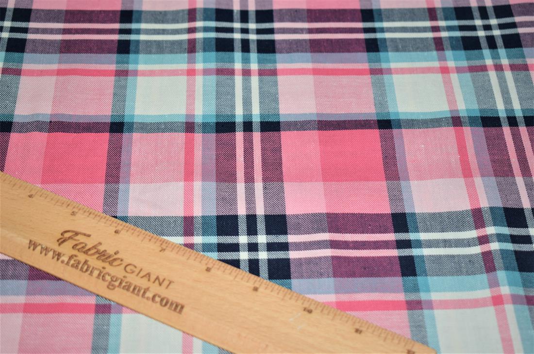 Pink Yarn Dyed Fabric