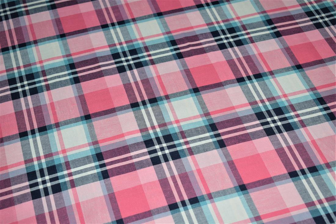 Pink Yarn Dyed Fabric