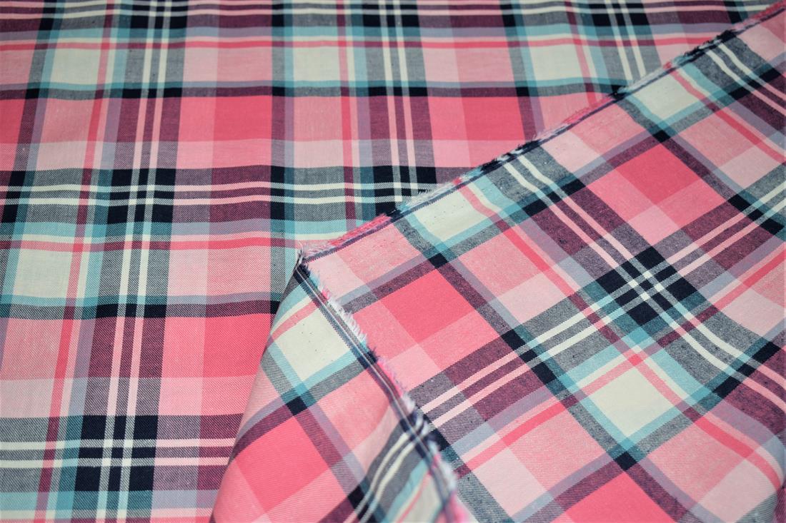 Pink Yarn Dyed Fabric