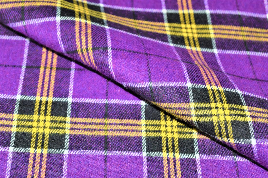 Purple and Yellow Tartan Yarn