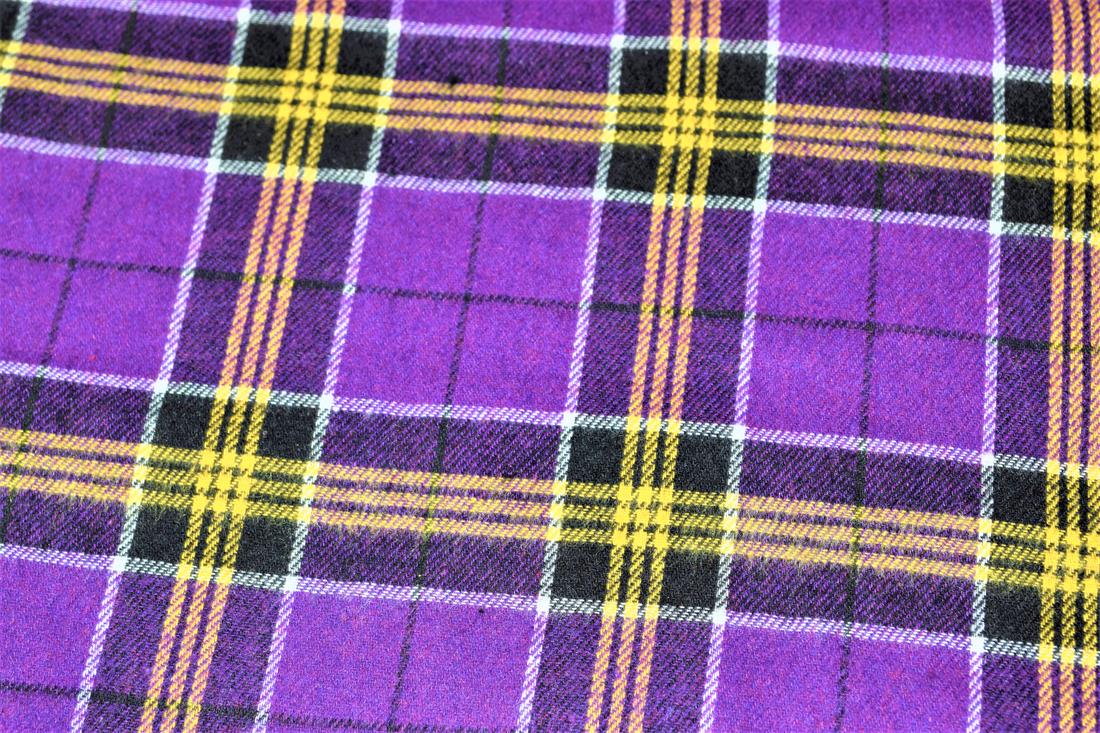 Purple and Yellow Tartan Yarn