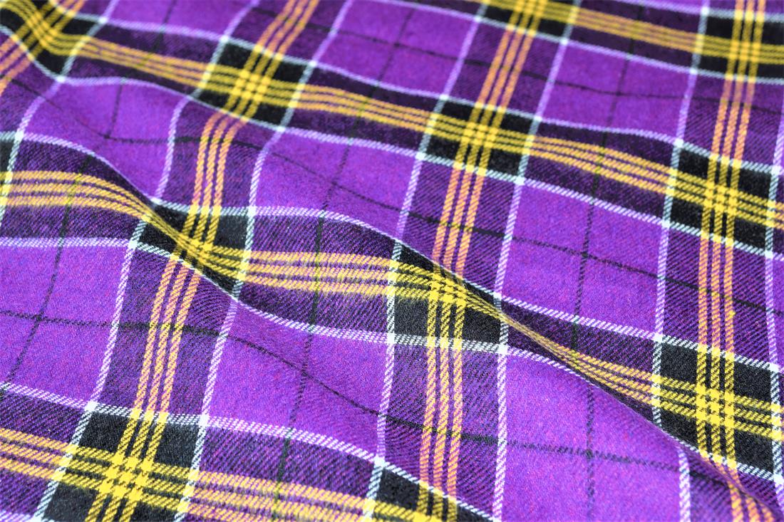 Purple and Yellow Tartan Yarn