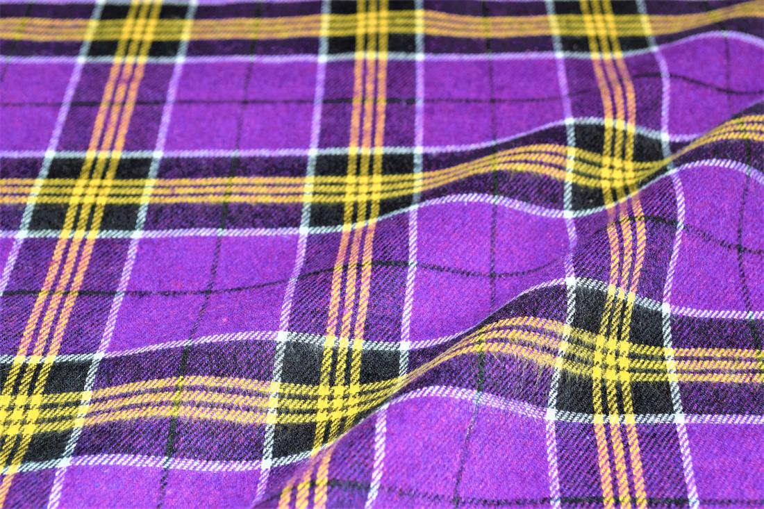 Purple and Yellow Tartan Yarn