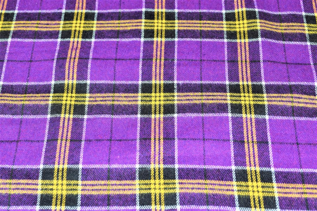 Purple and Yellow Tartan Yarn