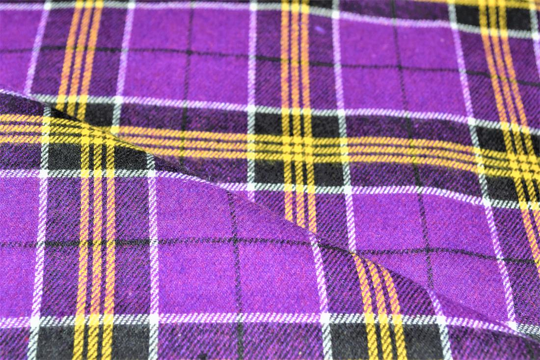 Purple and Yellow Tartan Yarn