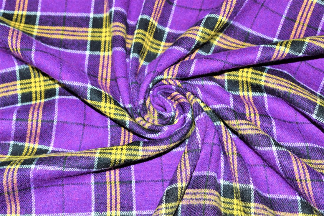 Purple and Yellow Tartan Yarn