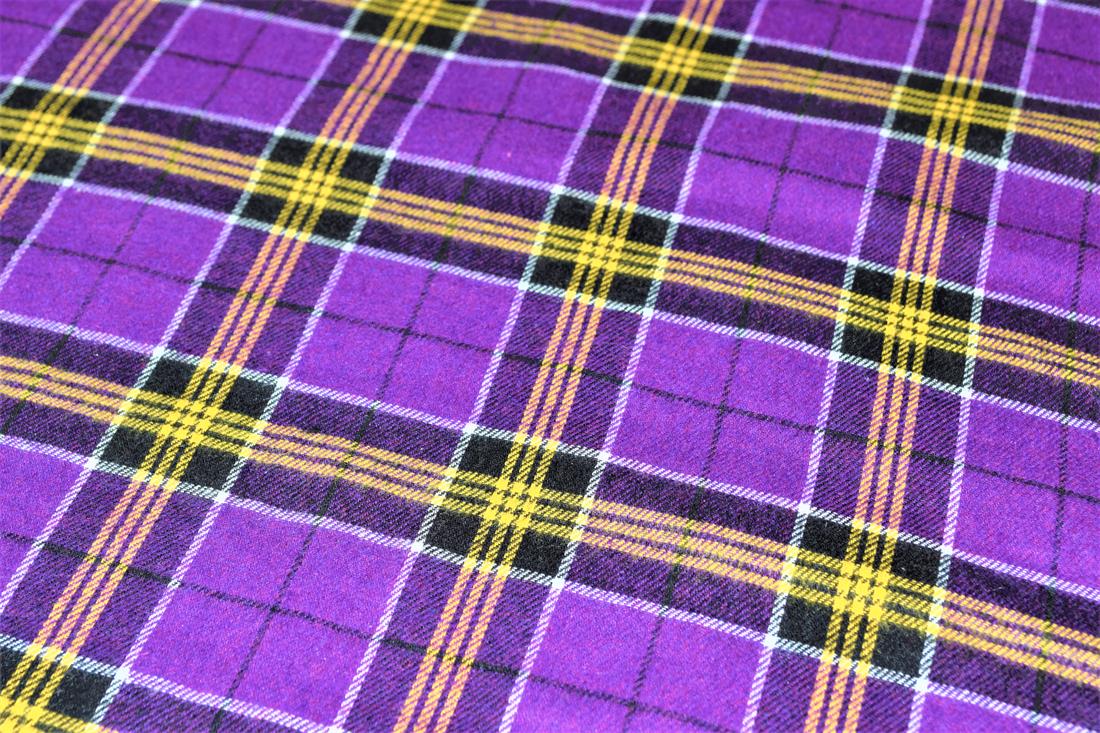 Purple and Yellow Tartan Yarn