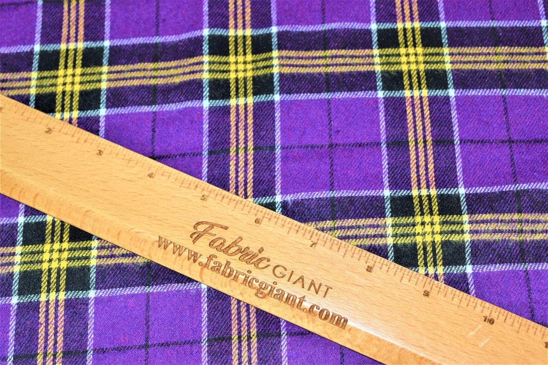 Purple and Yellow Tartan Yarn