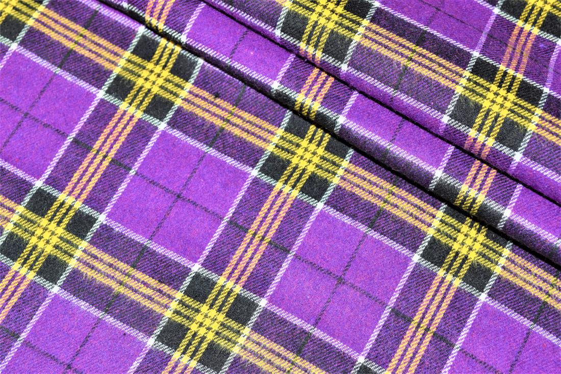 Purple and Yellow Tartan Yarn
