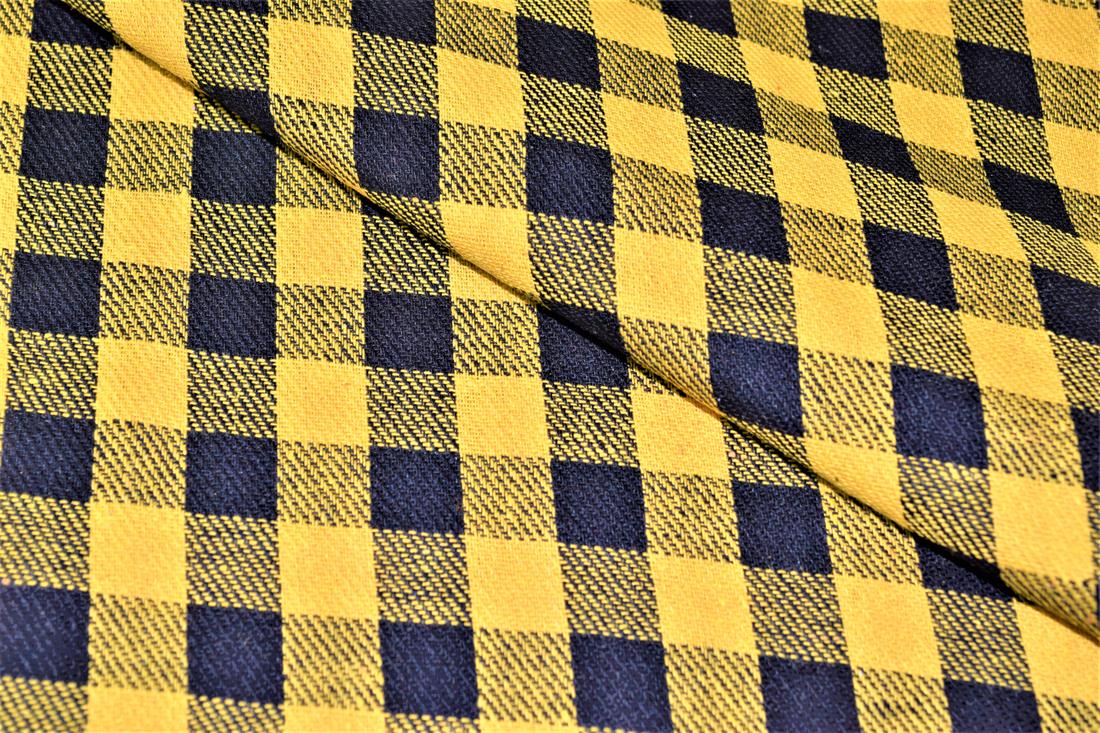 Yellow Tartan Yarn Dyed Fabric