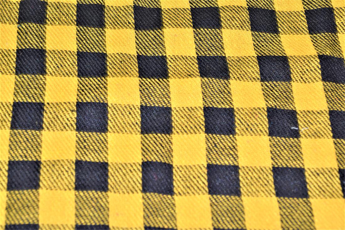 Yellow Tartan Yarn Dyed Fabric