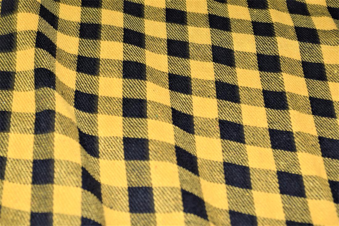 Yellow Tartan Yarn Dyed Fabric