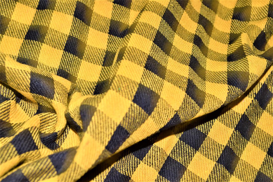 Yellow Tartan Yarn Dyed Fabric