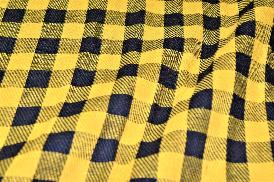 Yellow Tartan Yarn Dyed Fabric