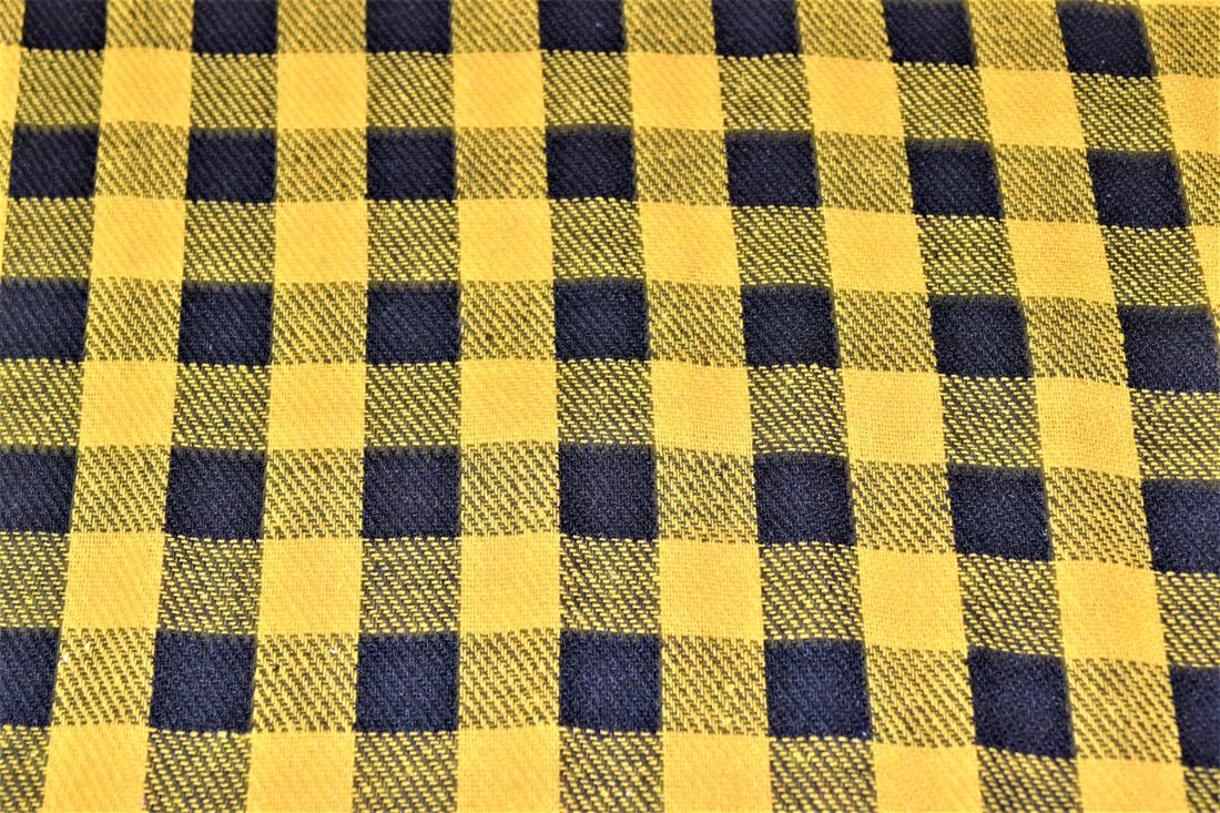 Yellow Tartan Yarn Dyed Fabric