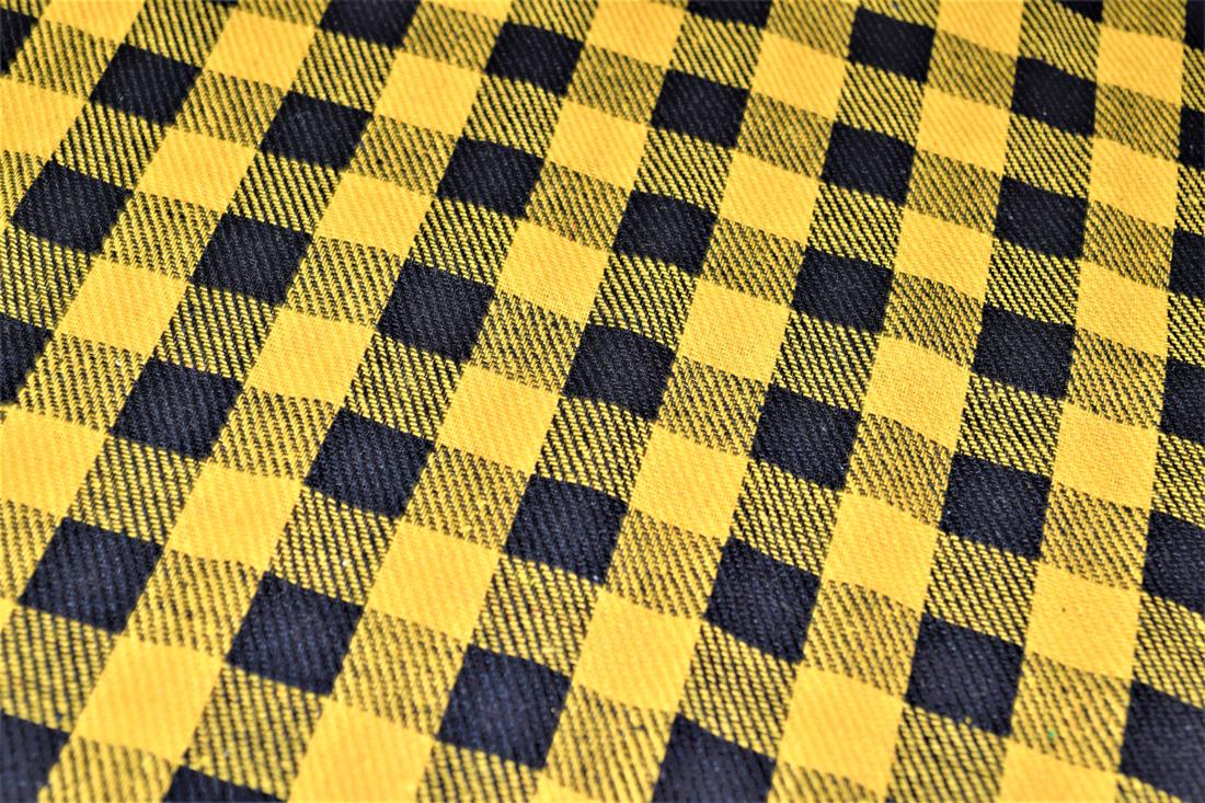 Yellow Tartan Yarn Dyed Fabric