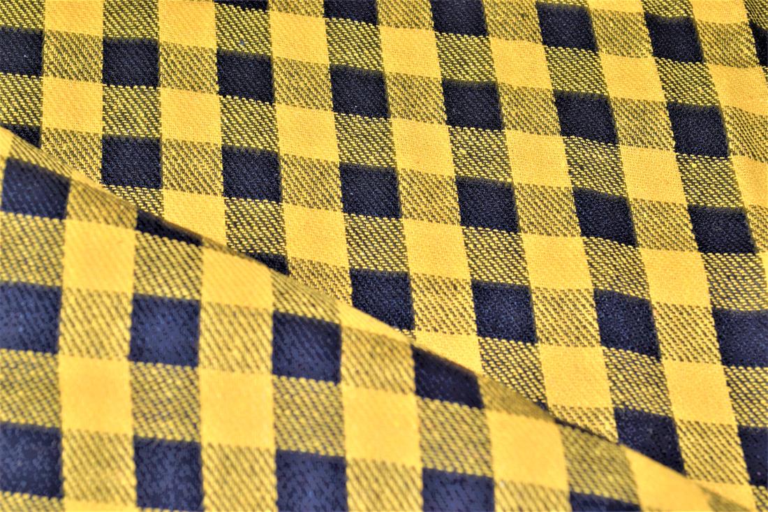 Yellow Tartan Yarn Dyed Fabric