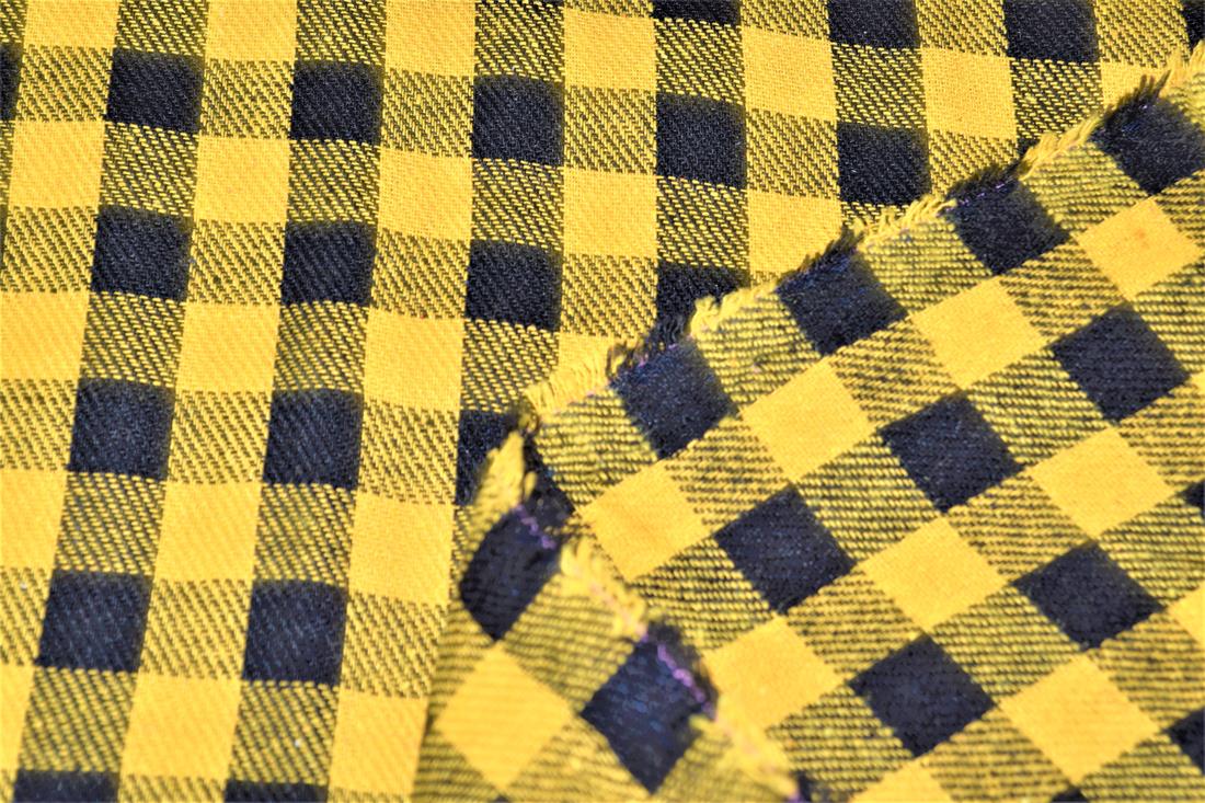 Yellow Tartan Yarn Dyed Fabric