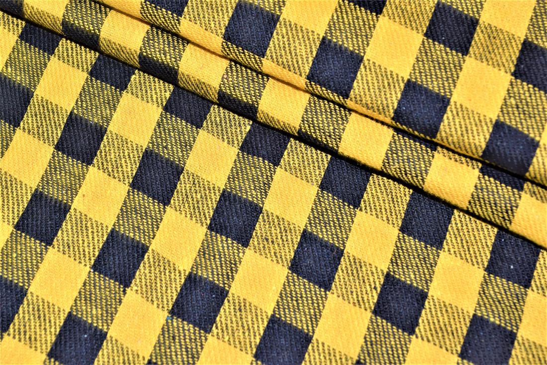 Yellow Tartan Yarn Dyed Fabric