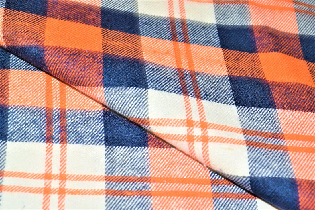 Orange Yarn Dyed Fabric