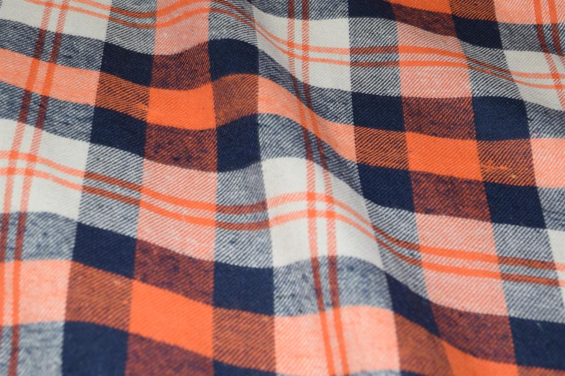 Orange Yarn Dyed Fabric