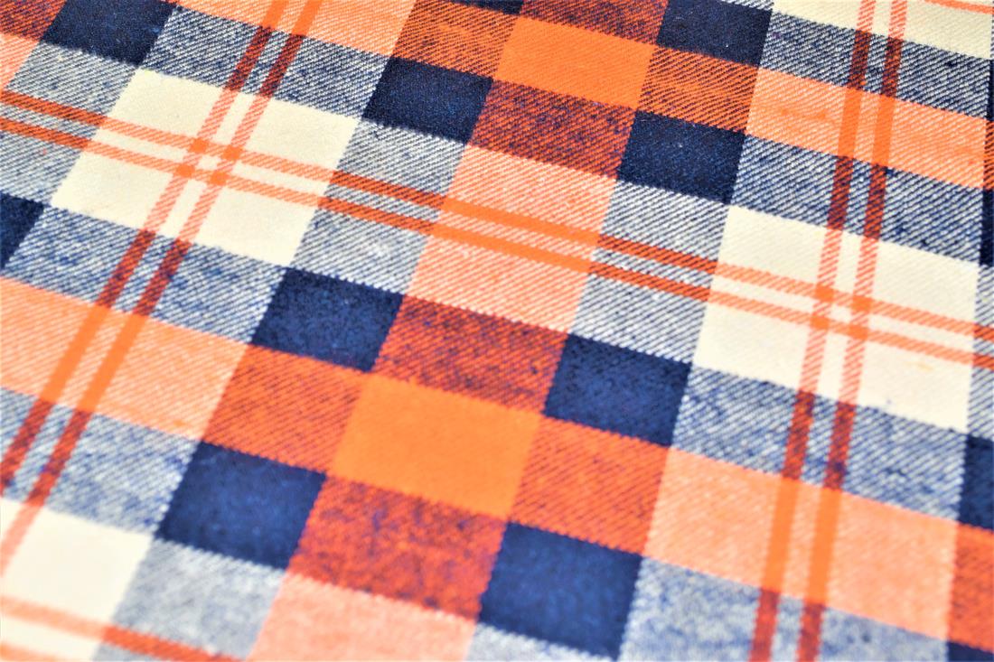 Orange Yarn Dyed Fabric
