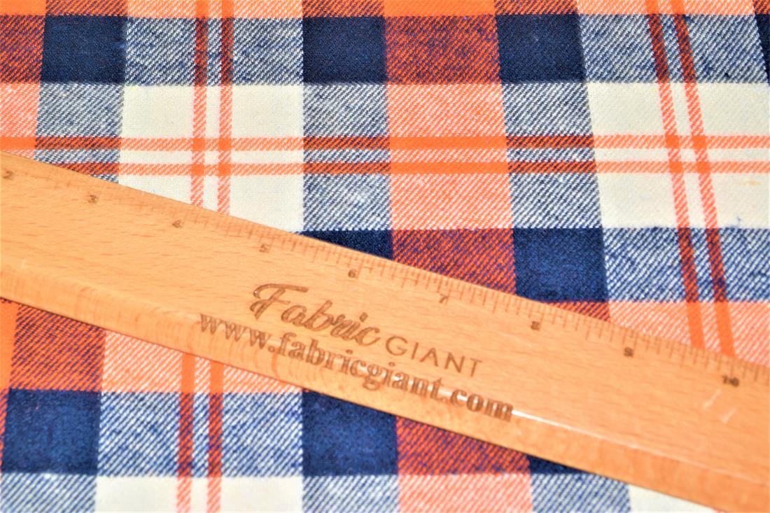 Orange Yarn Dyed Fabric