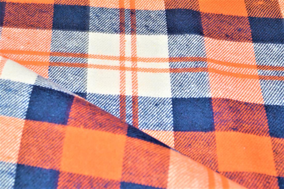 Orange Yarn Dyed Fabric