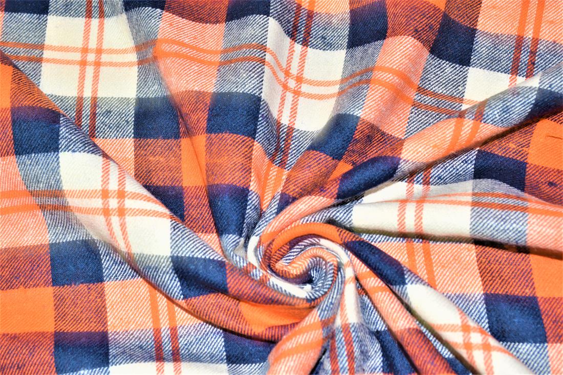 Orange Yarn Dyed Fabric