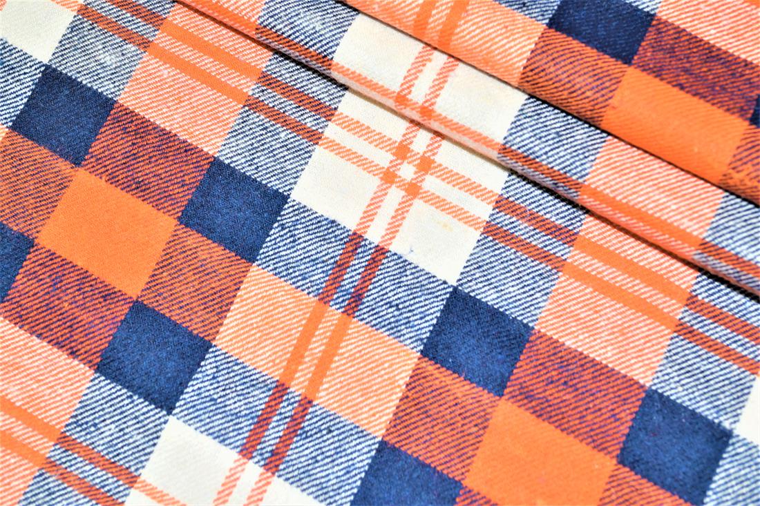 Orange Yarn Dyed Fabric