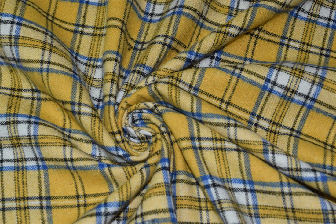 Yellow Yarn Dyed Fabric