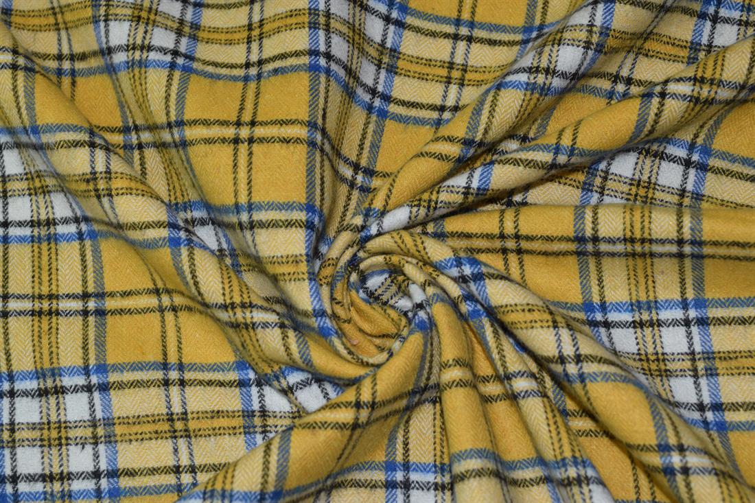 Yellow Yarn Dyed Fabric