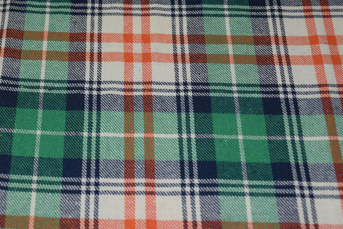 Green and Orange Tartan Yarn