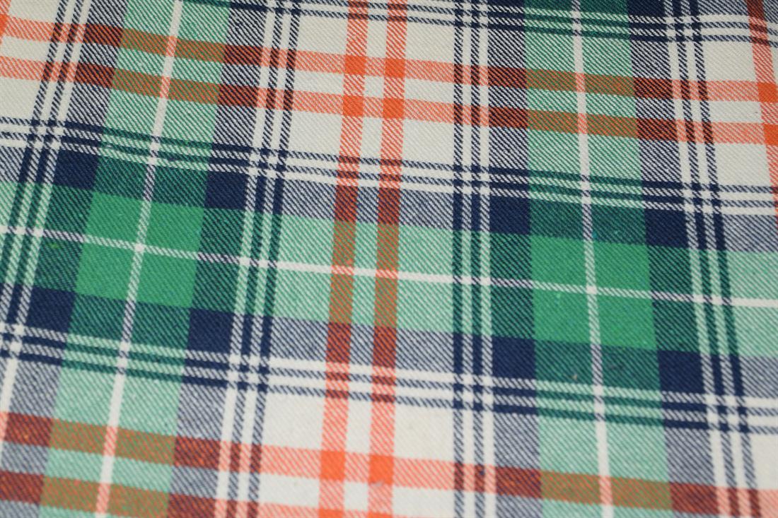 Green and Orange Tartan Yarn