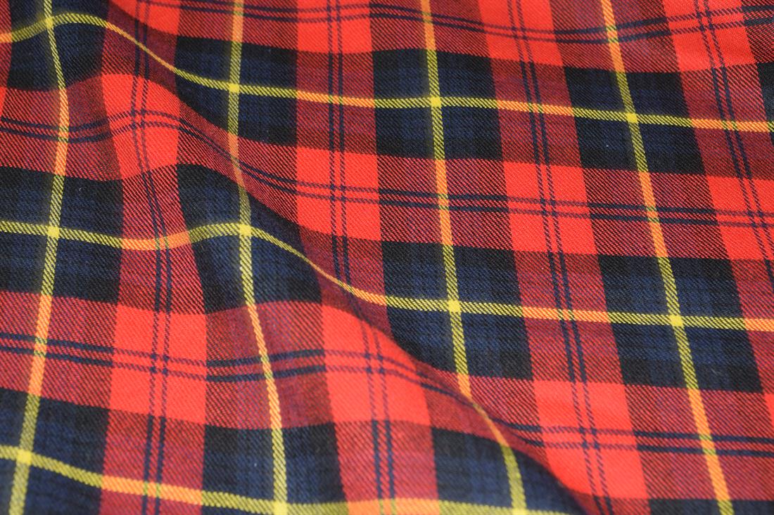 Red Tartan Check Yarn