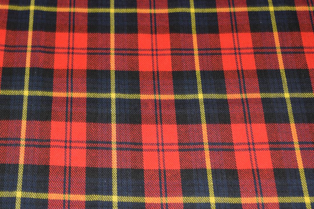Red Tartan Check Yarn
