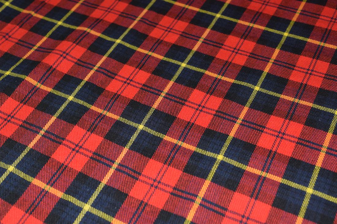 Red Tartan Check Yarn