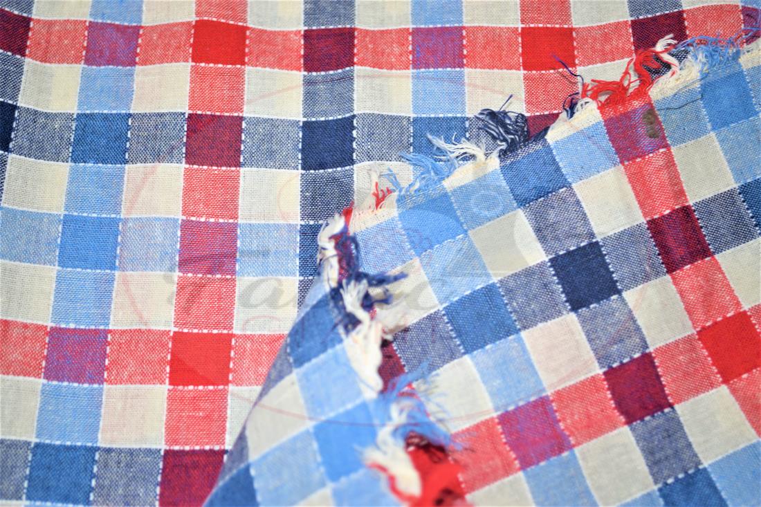 Blue & Red Yarn Dyed Fabric