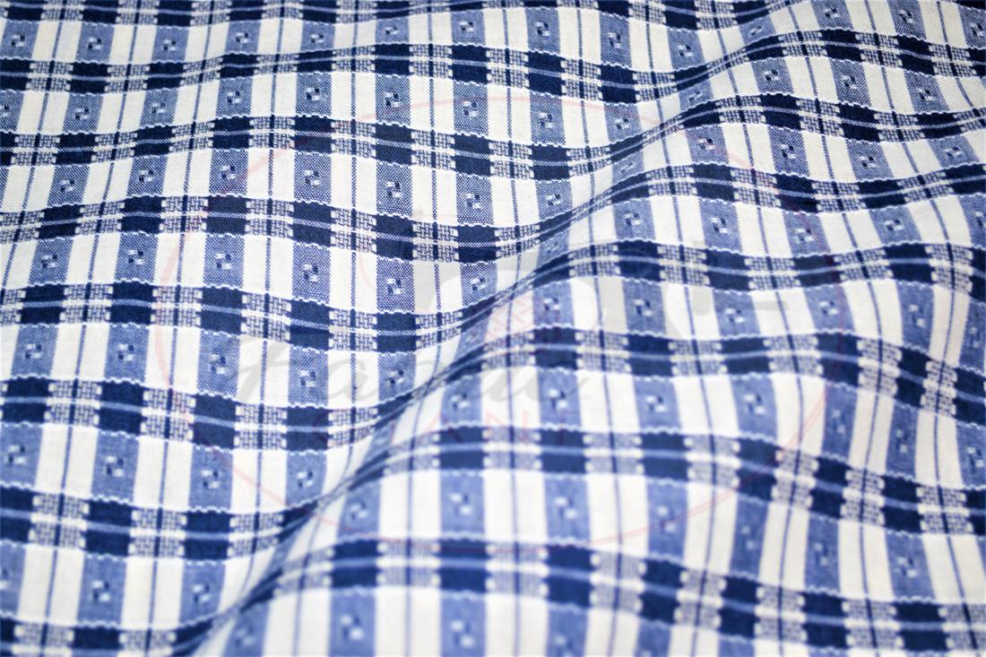 Blue Yarn Dyed Fabric