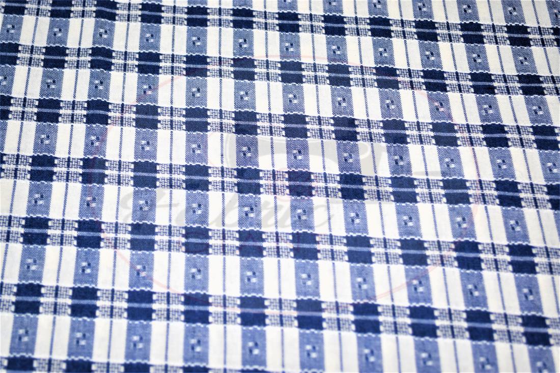 Blue Yarn Dyed Fabric