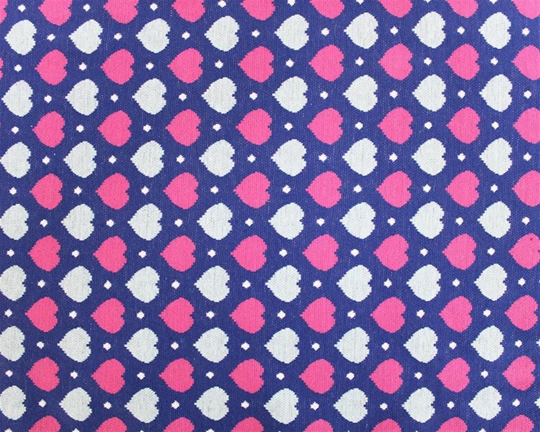 Vibrant Hearts Tubular Knit Printed Jersey Fabric