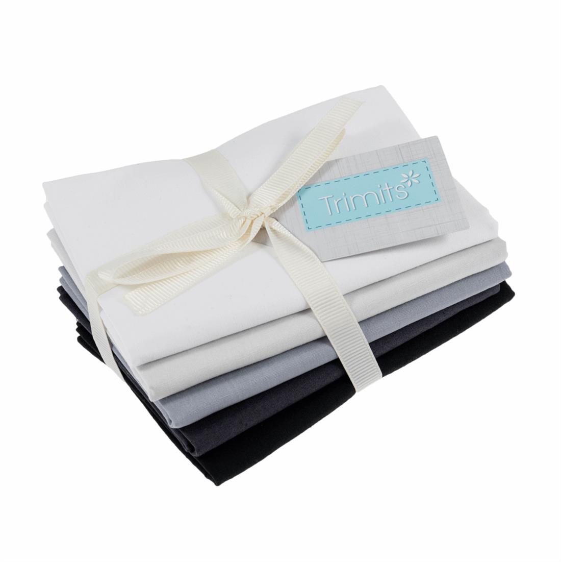 Monochrome Plain Fat Quarters Bundle