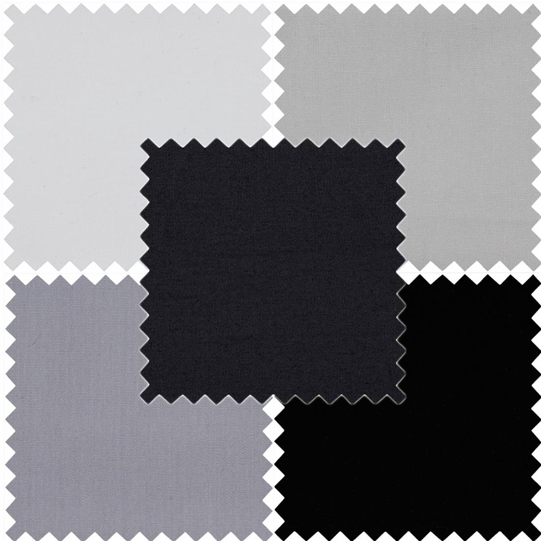 Monochrome Plain Fat Quarters Bundle