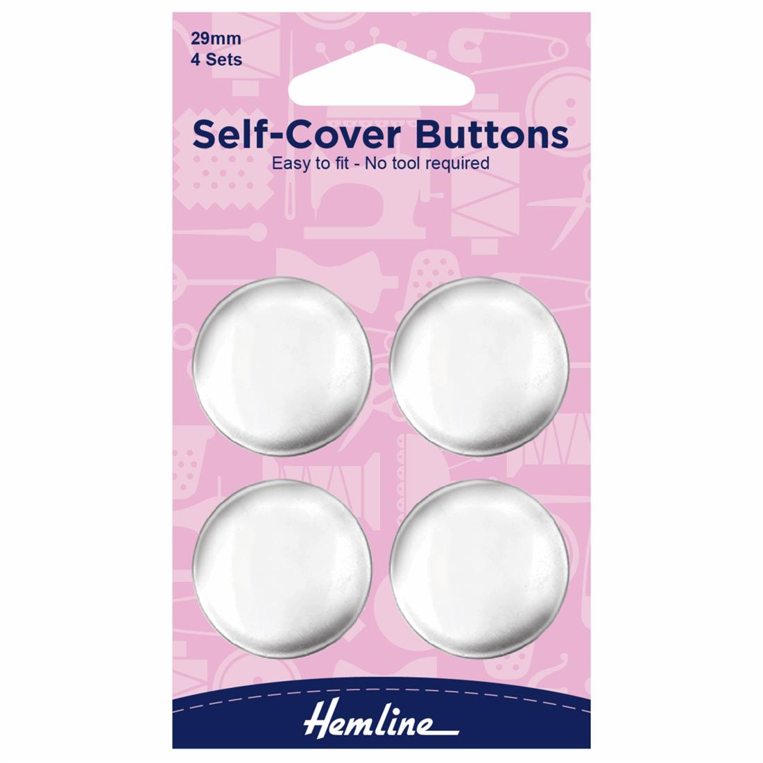 Metal Top Self-Covering Buttons 29mm