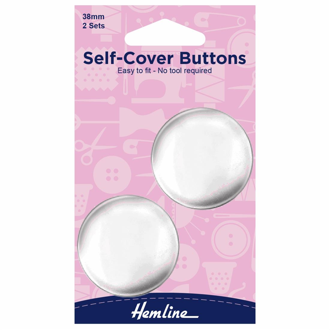 Metal Top Self-Covering Buttons 38mm
