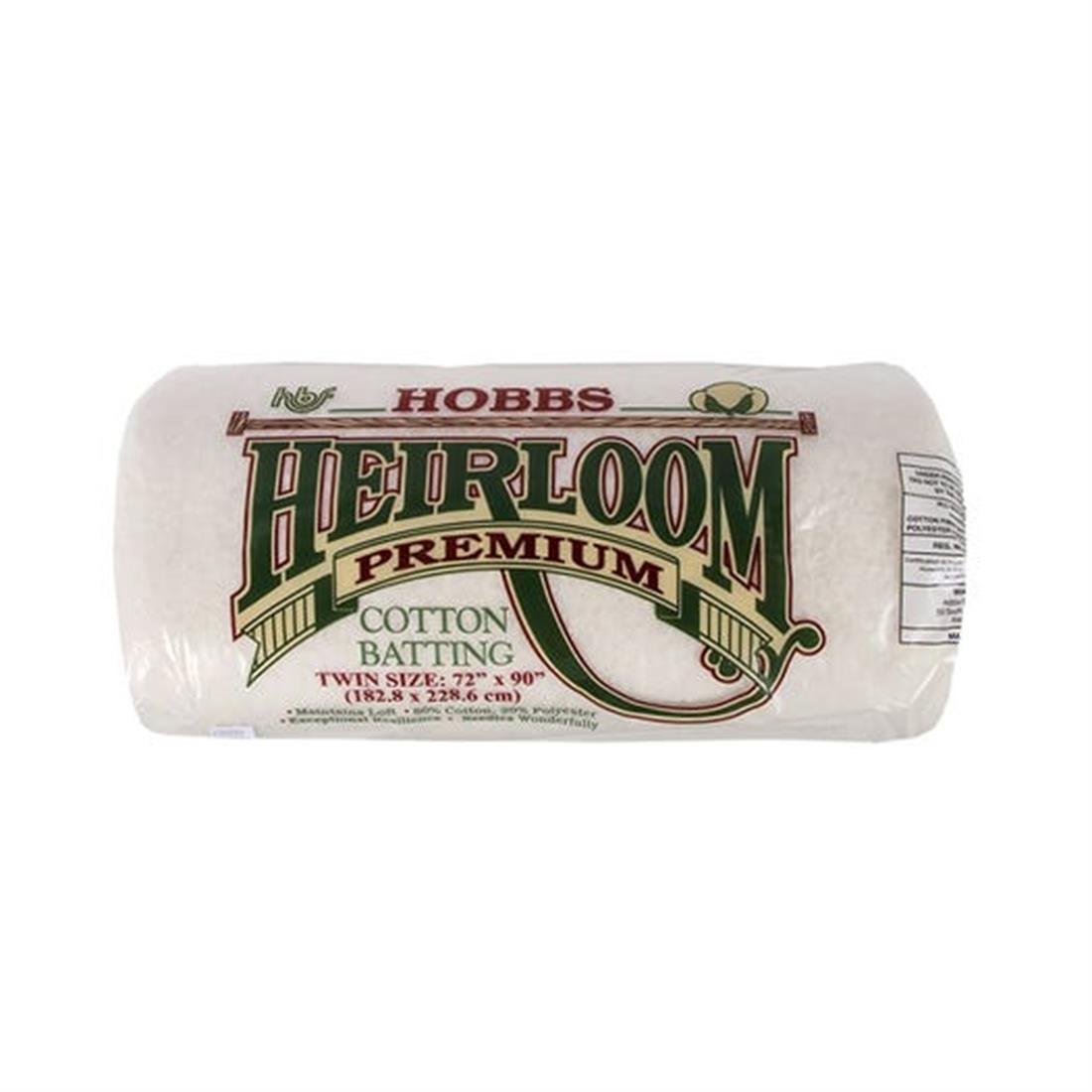 Hobbs Heirloom Premium 80/20 Cotton/Poly Wadding 72 x 90in (Twin)